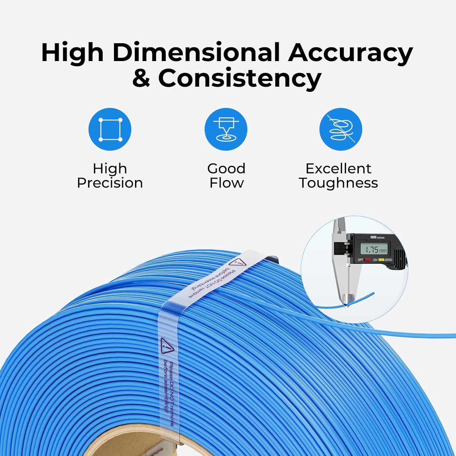 Creality PETG Refill Filamento 1,75mm senza Bobina, Bianco - immagine 3