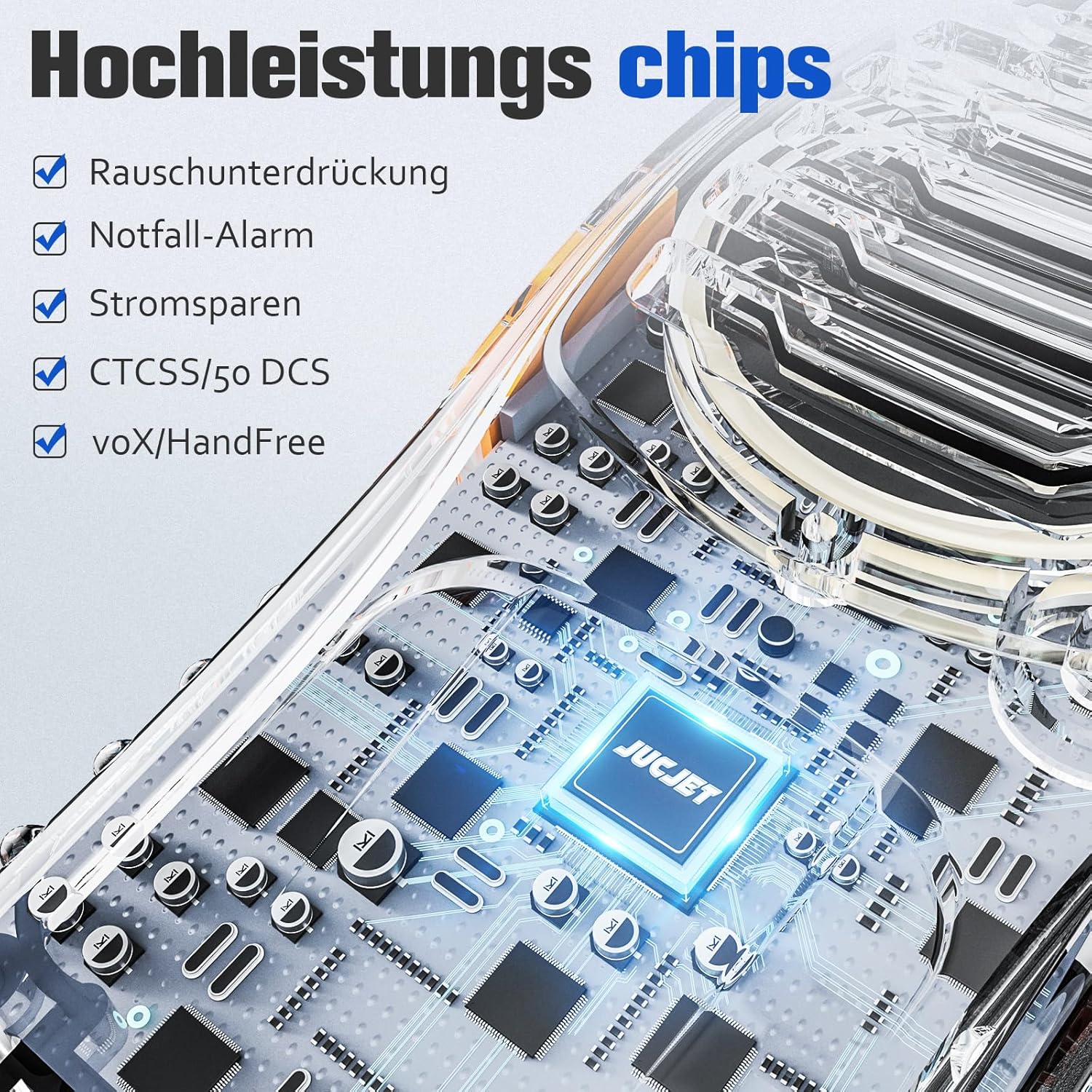 Walkie Talkie Ricaricabile Lunga Distanza VOX PMR 446MHz - immagine 3