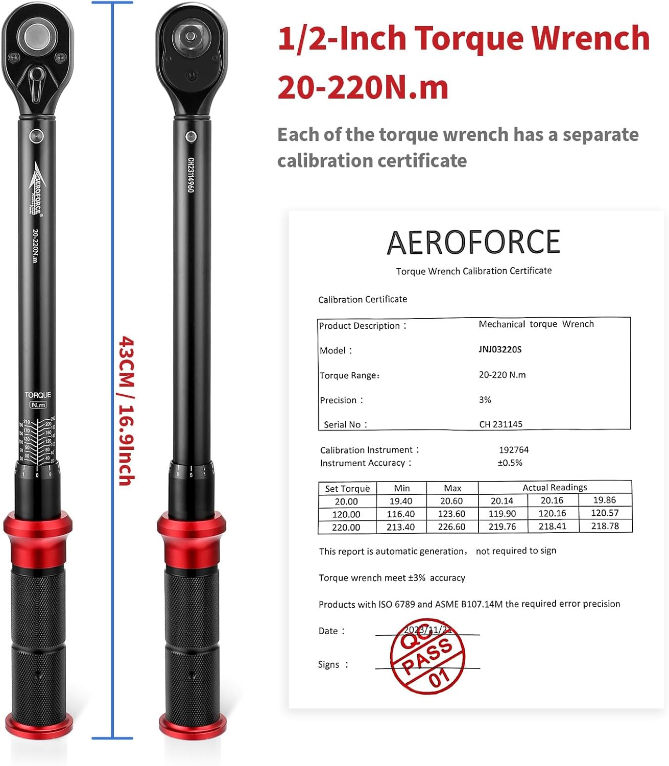 AEROFORCE Chiave Dinamometrica 1/2" Alta Precisione ±3% - immagine 2