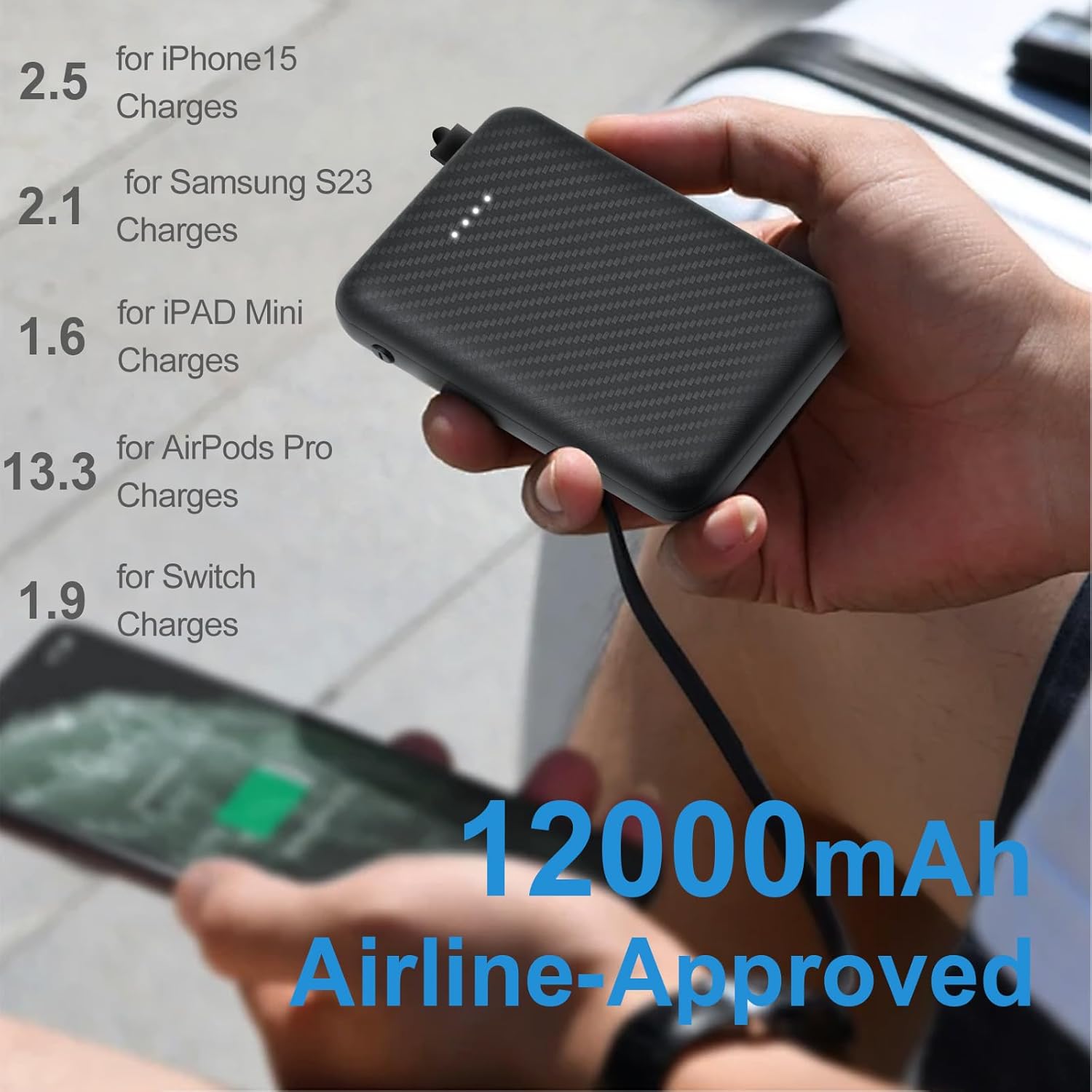 Power Bank 12000mAh per Giacca Riscaldata 5V 2A - immagine 3