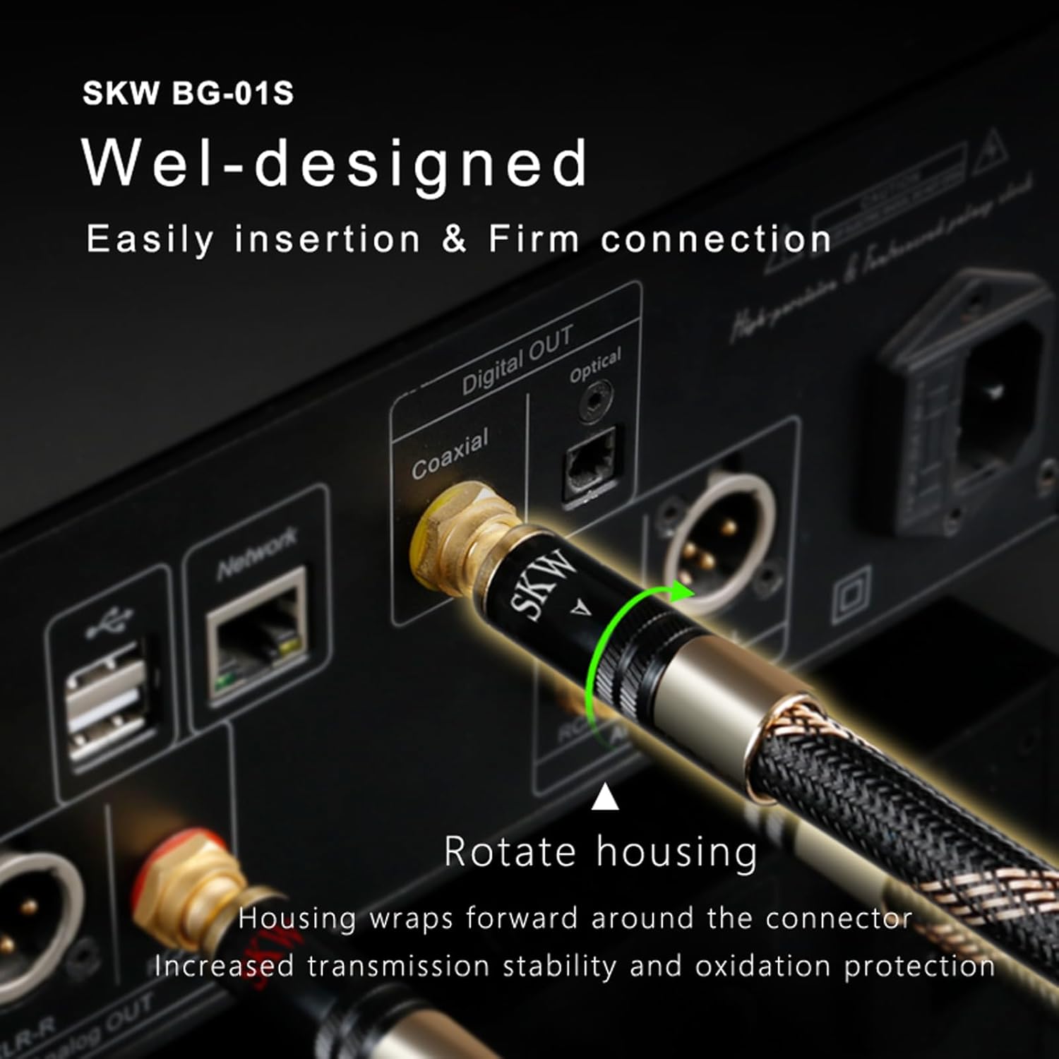 Skw Cavo Coassiale Digitale RCA S/PDIF 3m - immagine 4