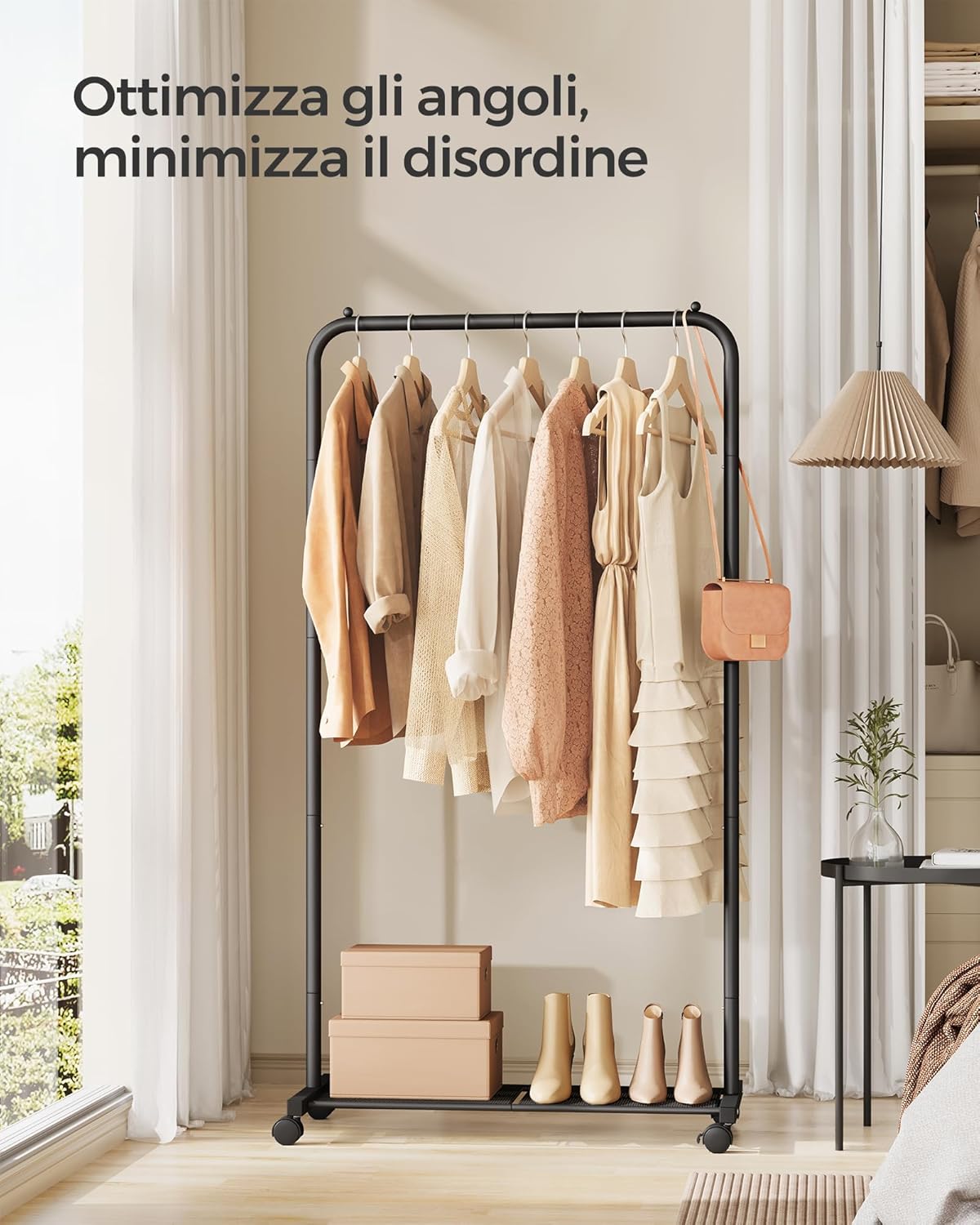 Songmics Stand Appendiabiti con Ruote 74cm - immagine 2