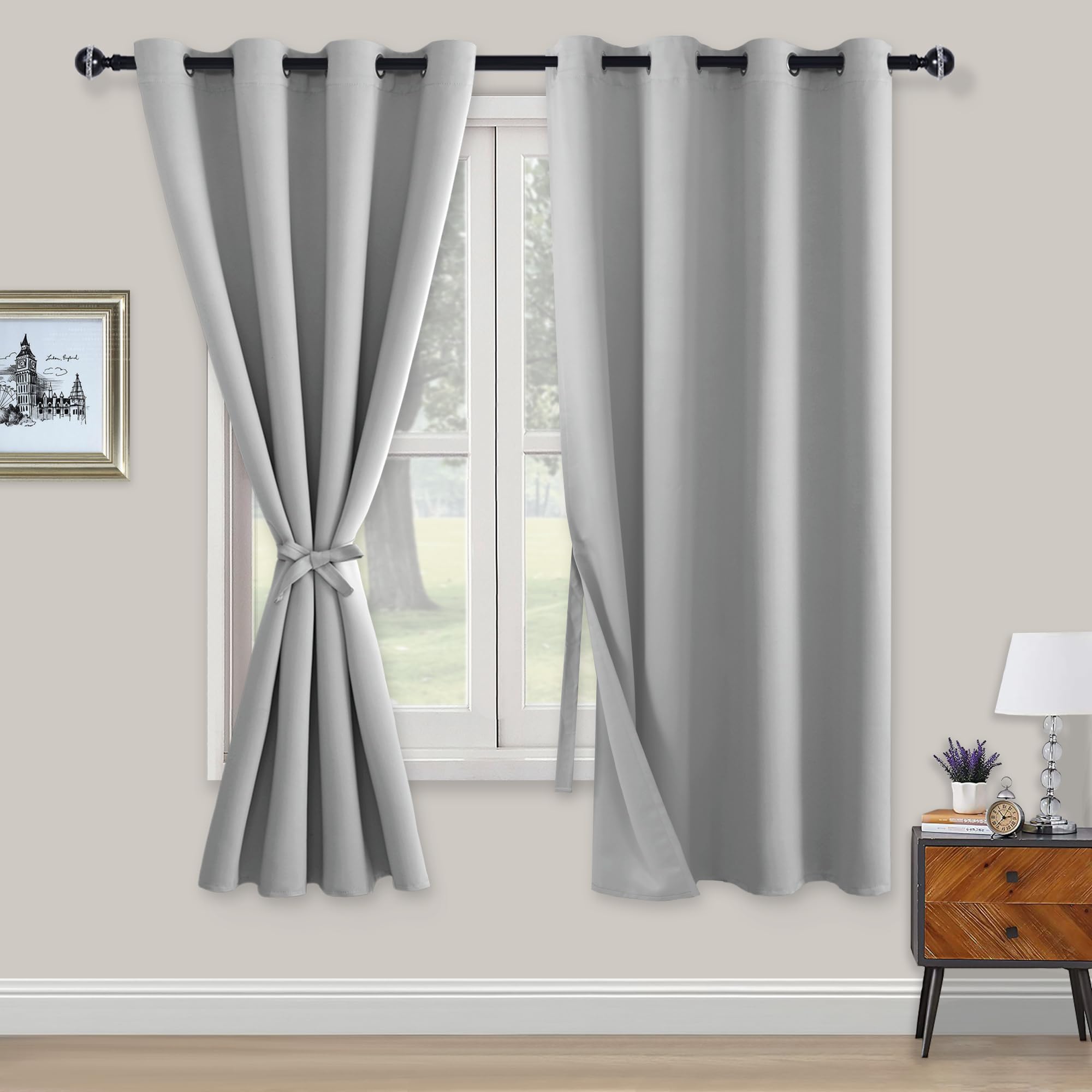 Xwzo Tende Oscuranti con Occhielli 2 Pezzi 175 x 140 cm