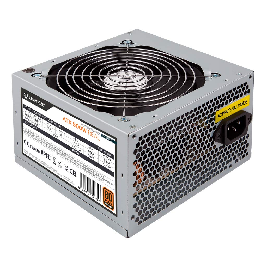 Unykach Alimentatore ATX 500W 80 Plus Bronze