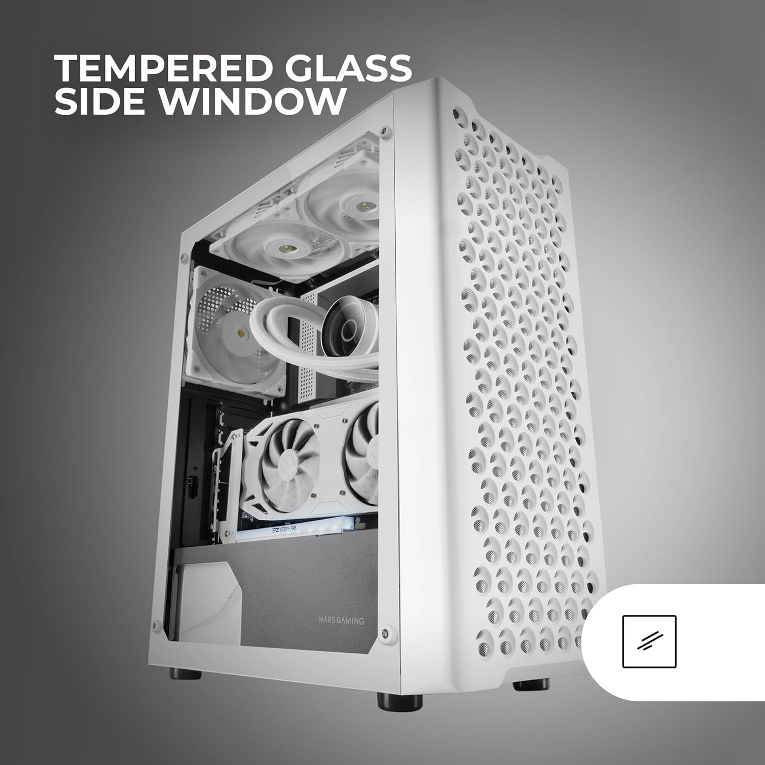 Mars Gaming MC-iPRO Bianco - Case Professionale ATX - immagine 2