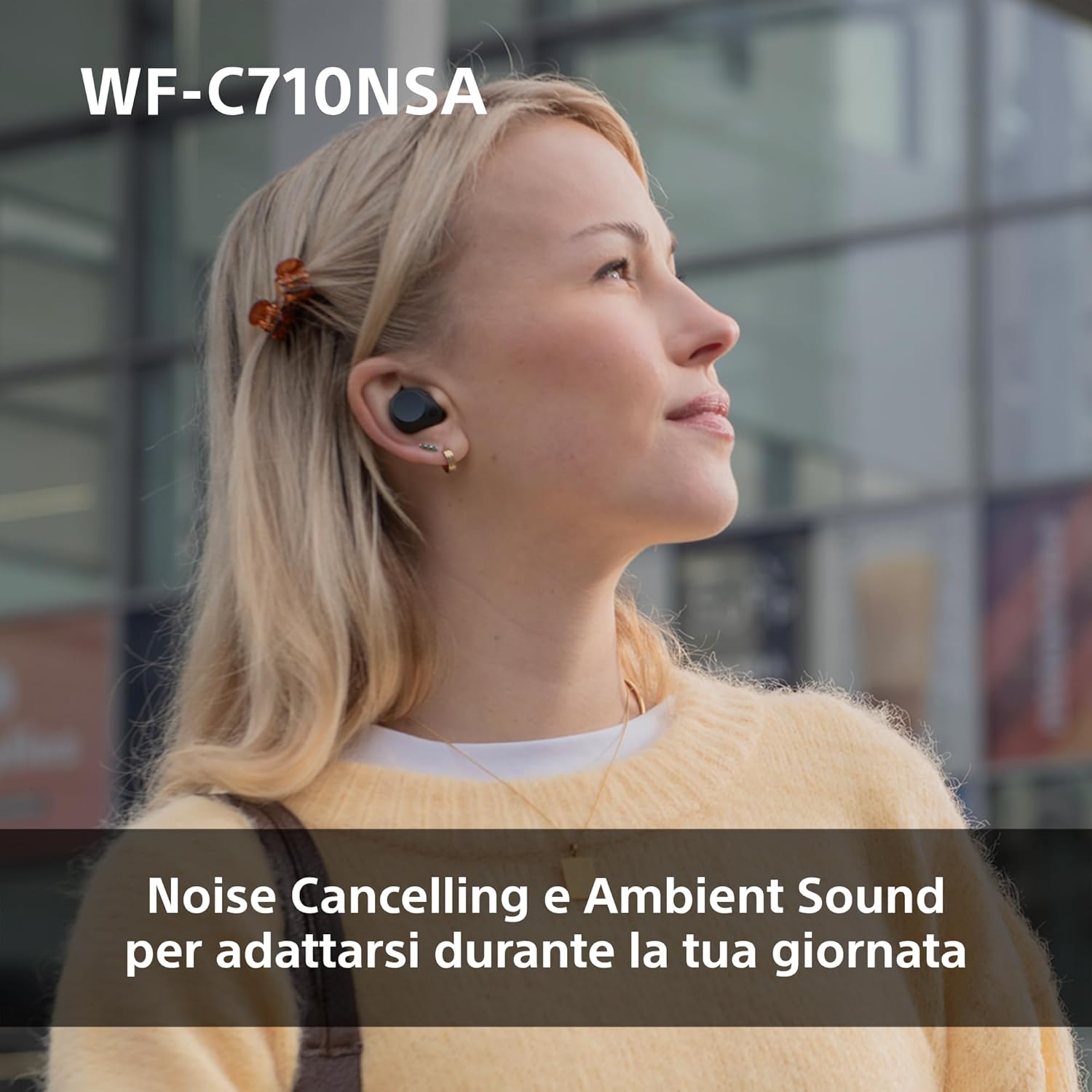 Sony Auricolari True Wireless WF-C710NSA Noise Cancelling, Nero - immagine 3