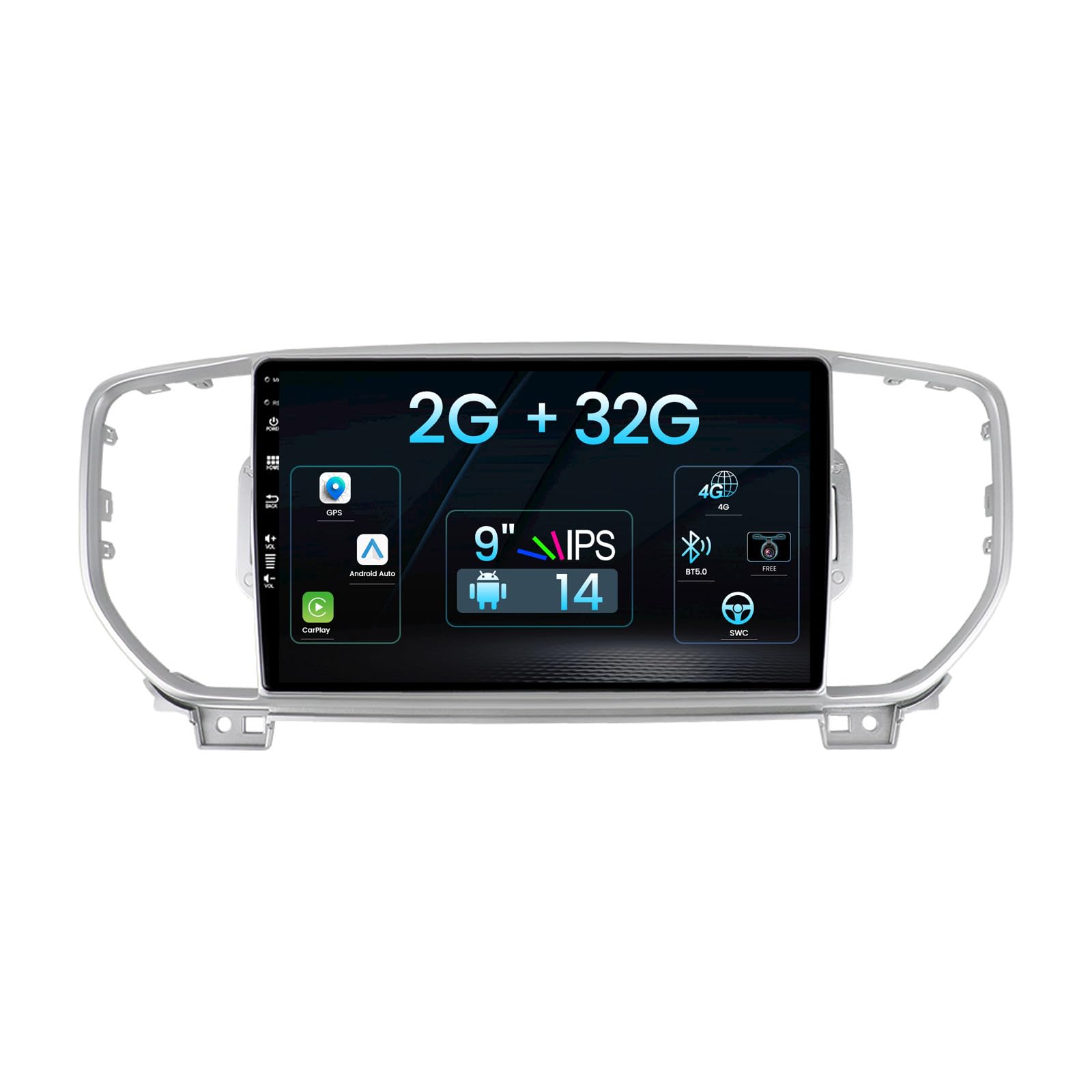 Misonda Autoradio Android 14 per Kia Sportage 4 /KX5 9 Pollici
