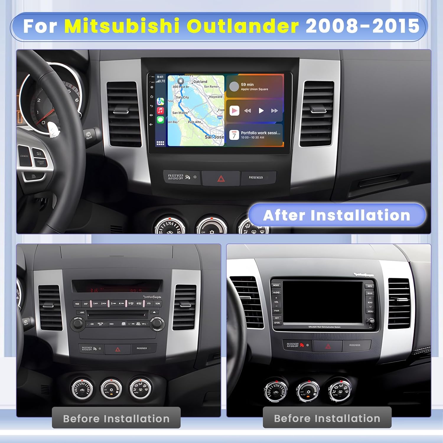 Android 13 Autoradio 9" per Mitsubishi Outlander 2 / Peugeot 4007 - immagine 2