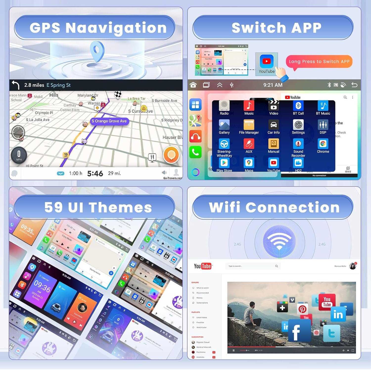 Android 13 Autoradio 9" per Mitsubishi Outlander 2 / Peugeot 4007 - immagine 5