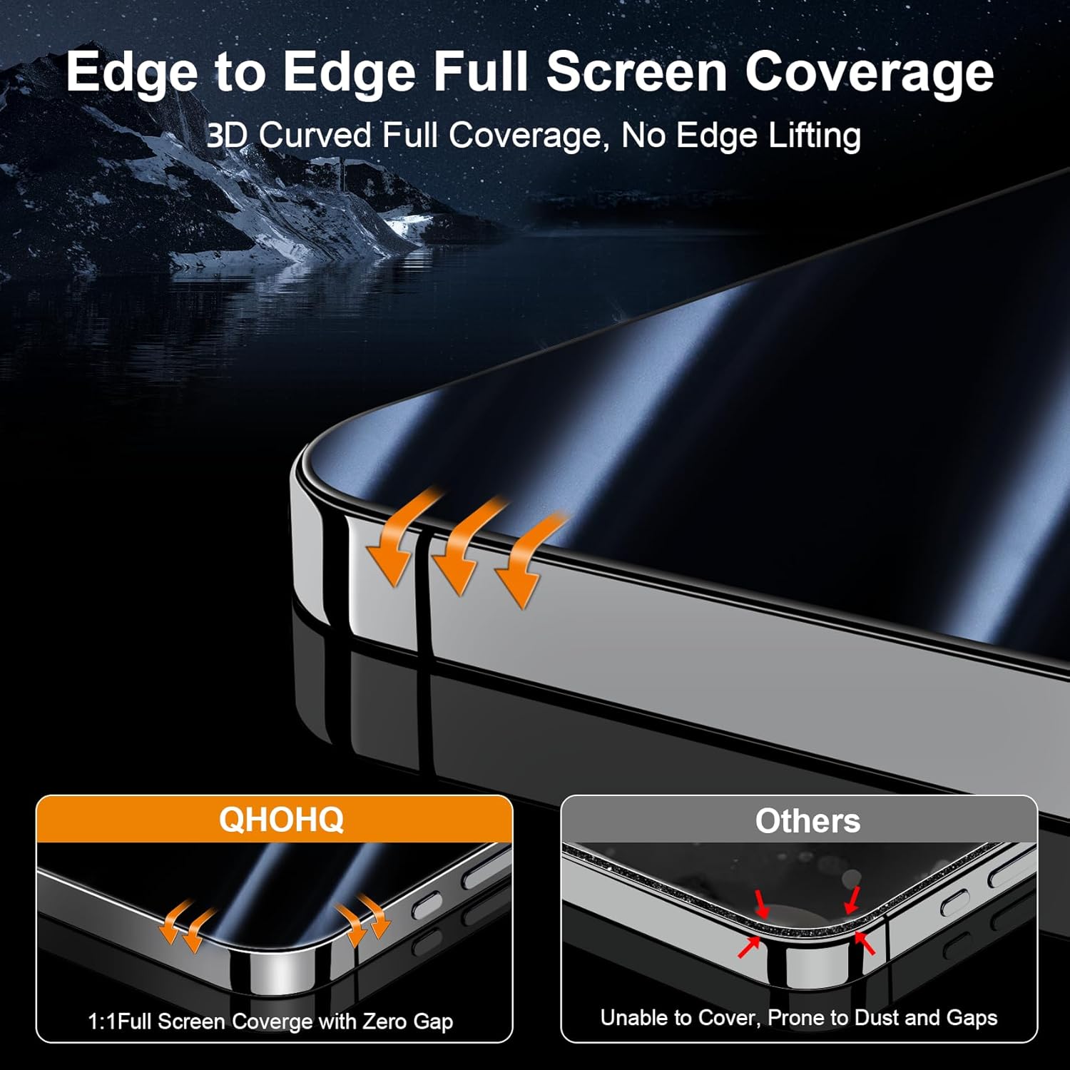 Qhohq Pellicola Privacy per iPhone 16 Pro Max (3+3 Pezzi) - immagine 3