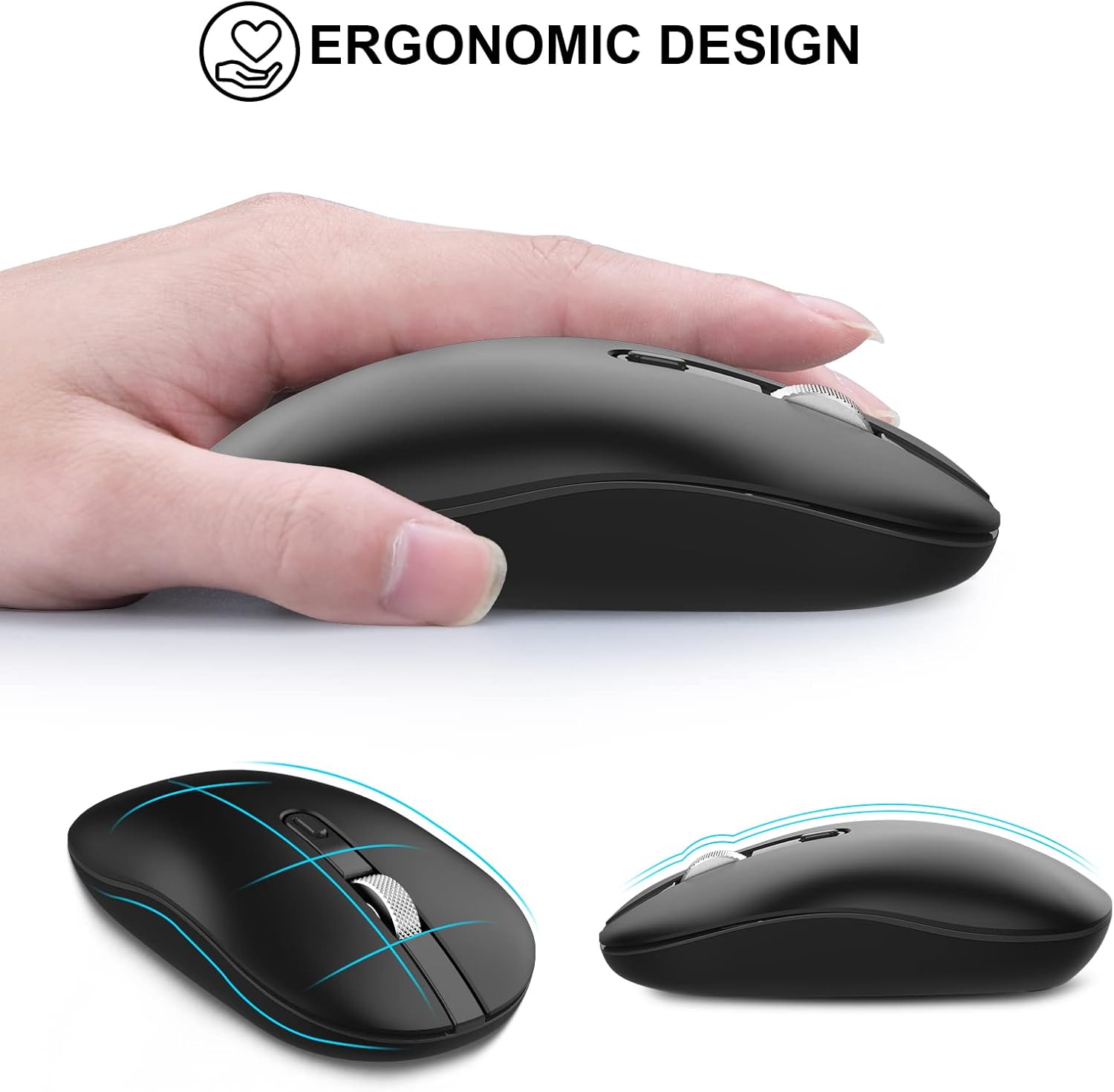 Cimetech Wireless Mouse USB-C per Laptop, Sottile e Silenzioso - immagine 4