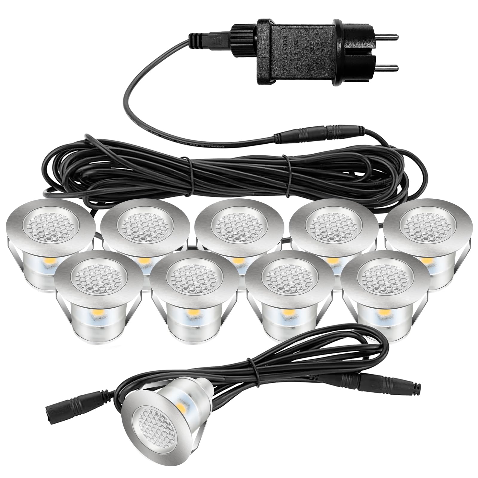 Auting Faretti da Incasso LED per Patio, Set 10 Pezzi