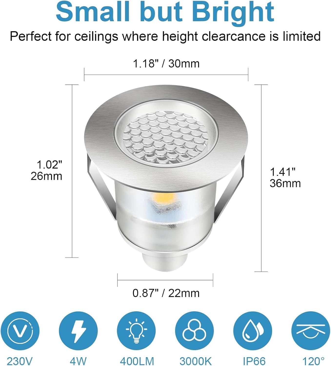 Auting Faretti da Incasso LED per Patio, Set 10 Pezzi - immagine 2