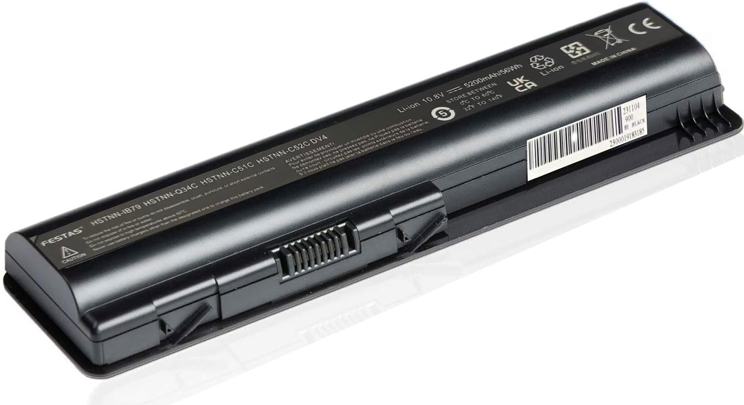 FESTAS Batteria da 5200 mAh HP EV06 CQ61 CQ71 HSTNN-CB72 HSTNN-LB72 HSTNN-UB72 484170-001 per HP Pavilion Dv5 Dv6 HP G51 G51 G60 G61 G70 G71 HSTNN-CB73 HSTNN-IB73 STNN-IB7