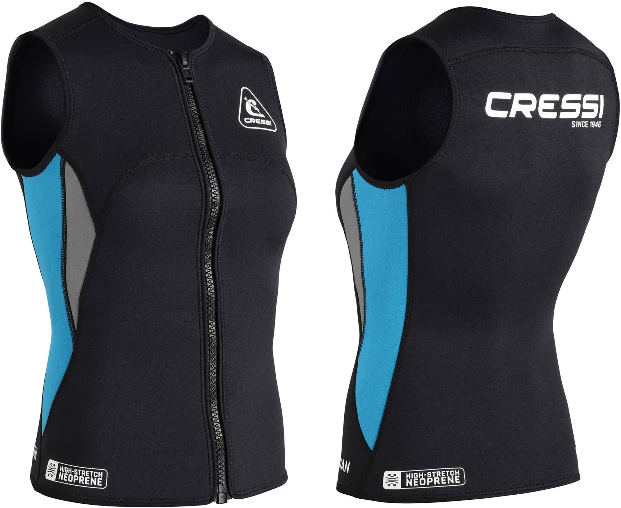 CRESSI Guardian Lady - Muta Neoprene 2mm, Nero/Acquamarina