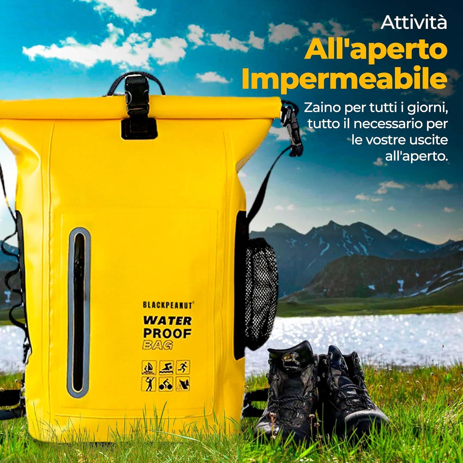 Zaino Impermeabile 25 Litri con Tasca Esterna - immagine 6