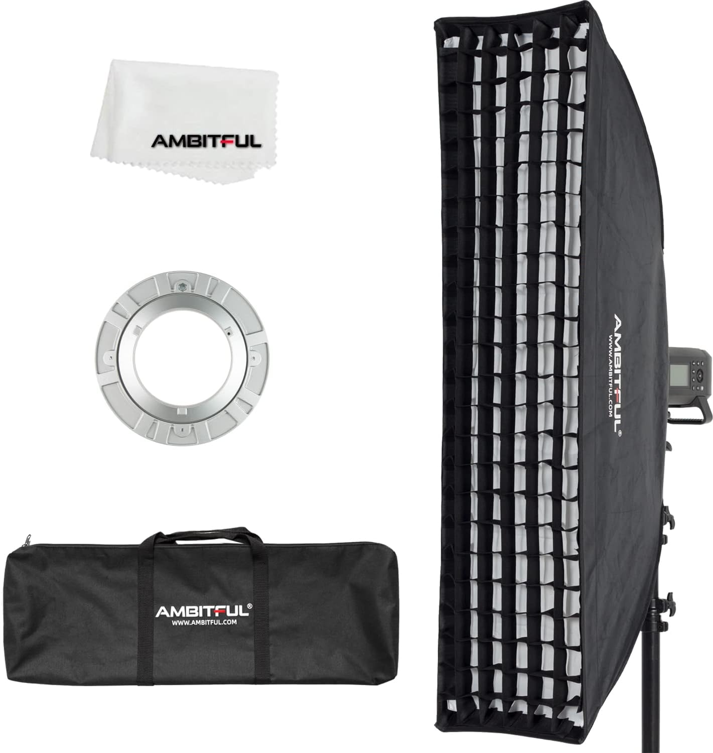 Ambitful FW30x120 Softbox Striscia con Griglia a Nido d'Ape - immagine 1