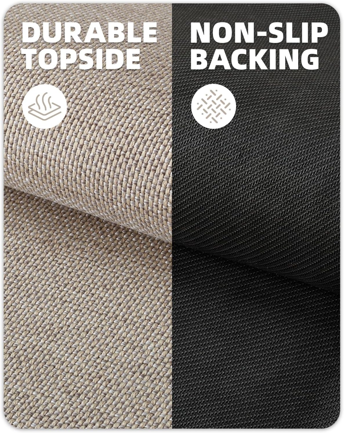 Color&geometry Tappeto Cucina Antiscivolo Lavabile 61x183cm, Beige - immagine 3