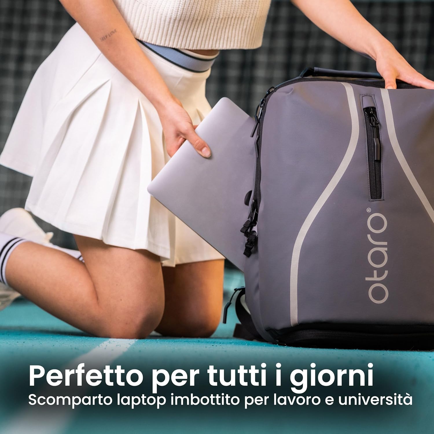 Otaro ® Borsa e Zaino Tennis Elegante - immagine 3