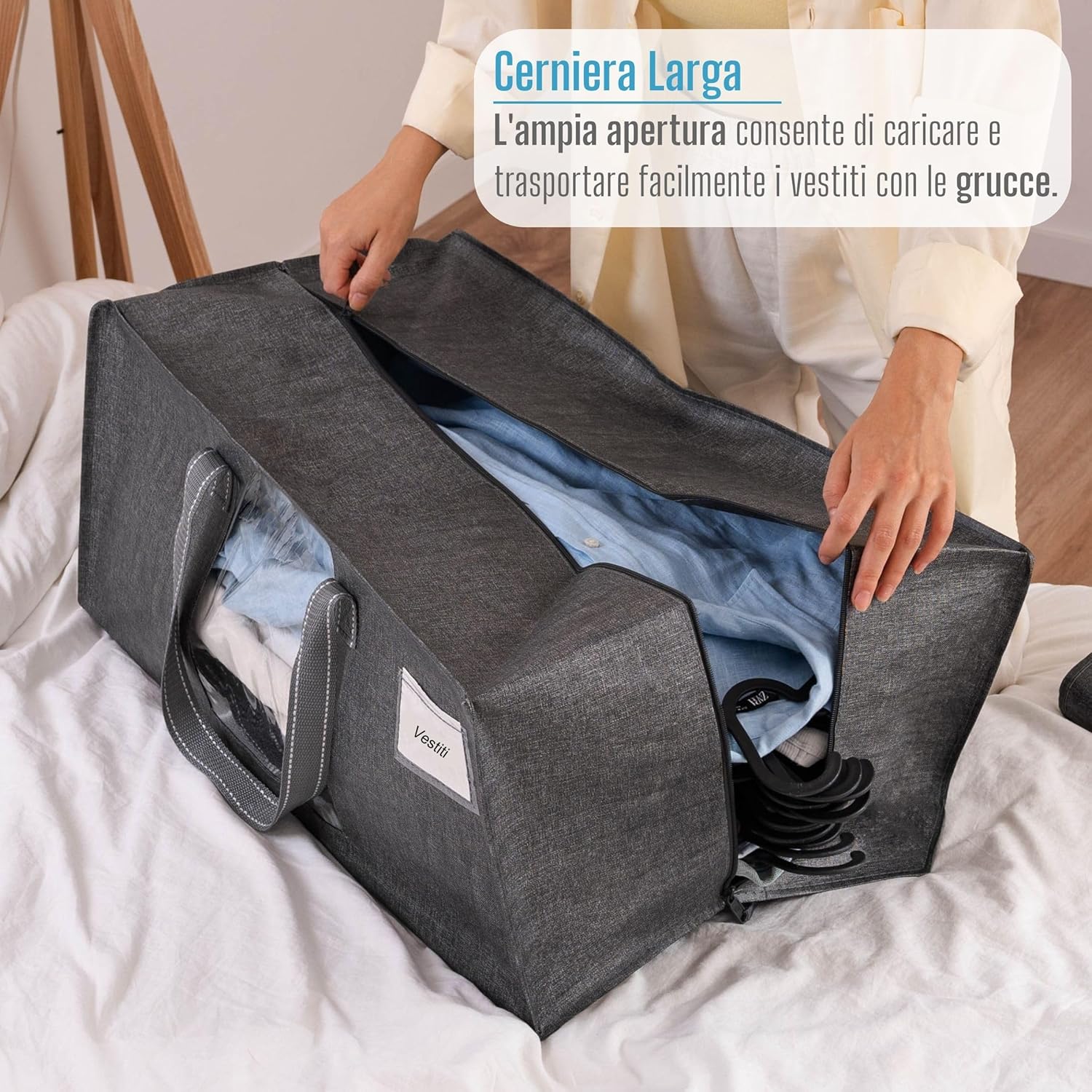 Veno 8 Borse da Trasloco Grandi 87L, Grigio - immagine 2