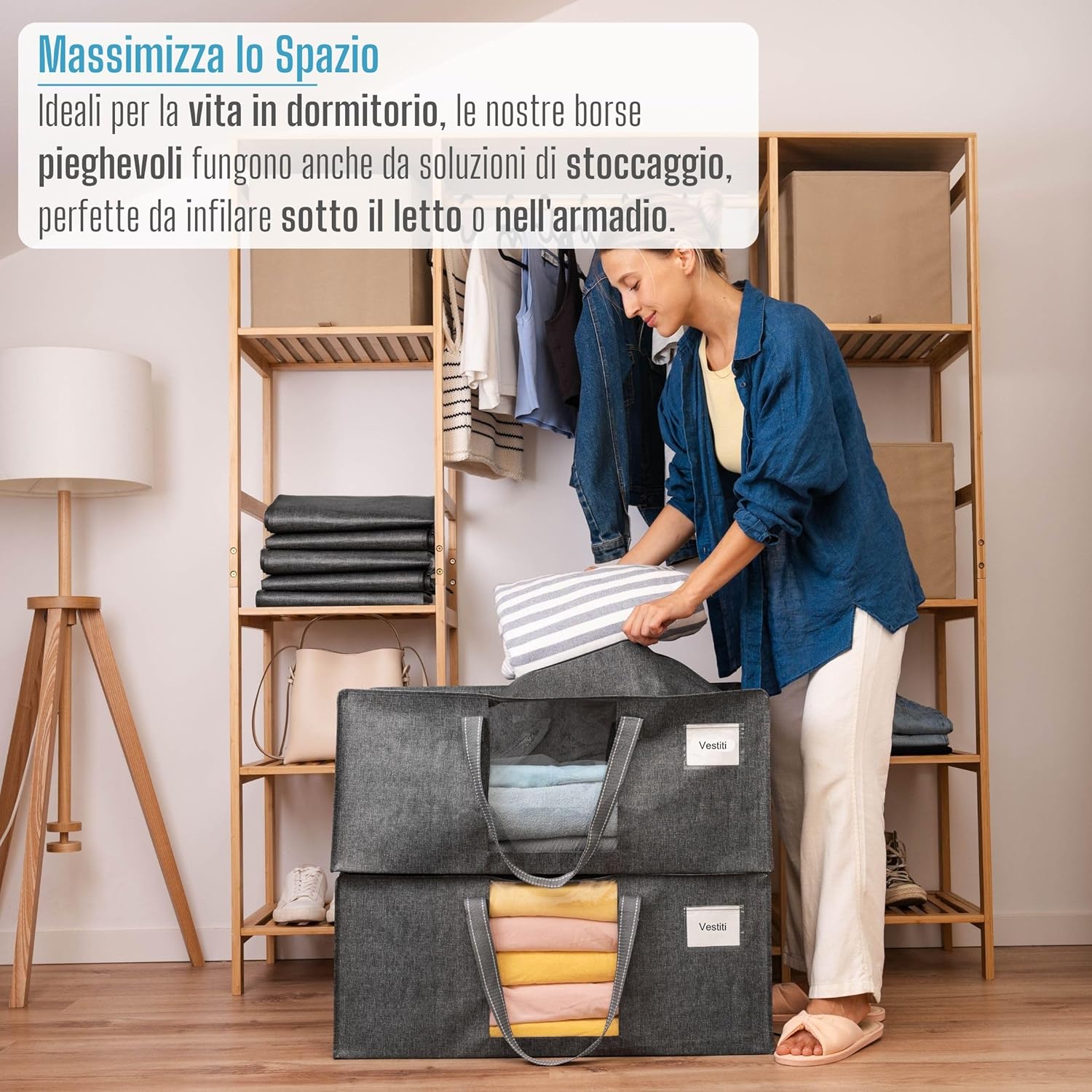 Veno 8 Borse da Trasloco Grandi 87L, Grigio - immagine 5