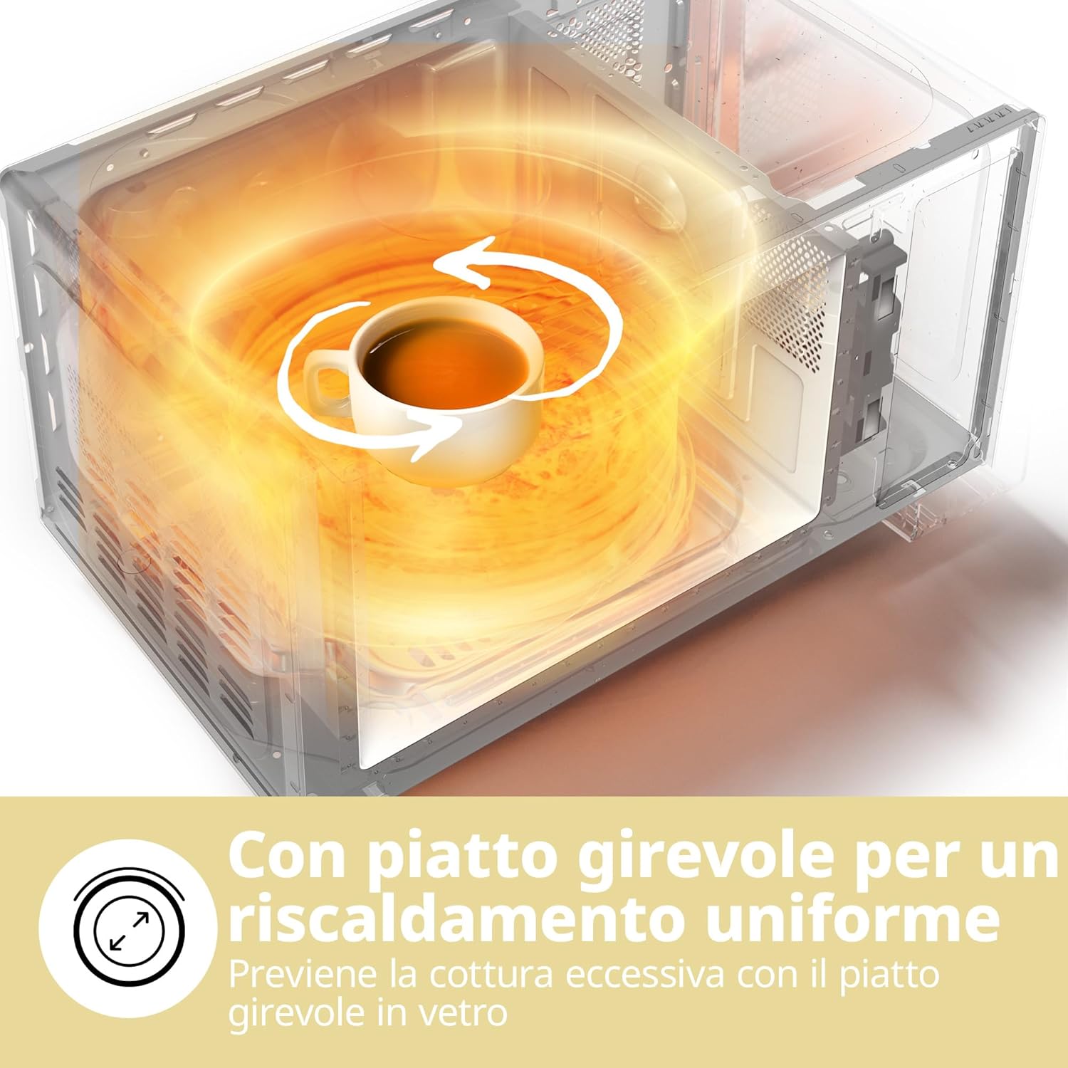 Comfee' Forno a Microonde 20 Litri 700W, Grigio - immagine 6