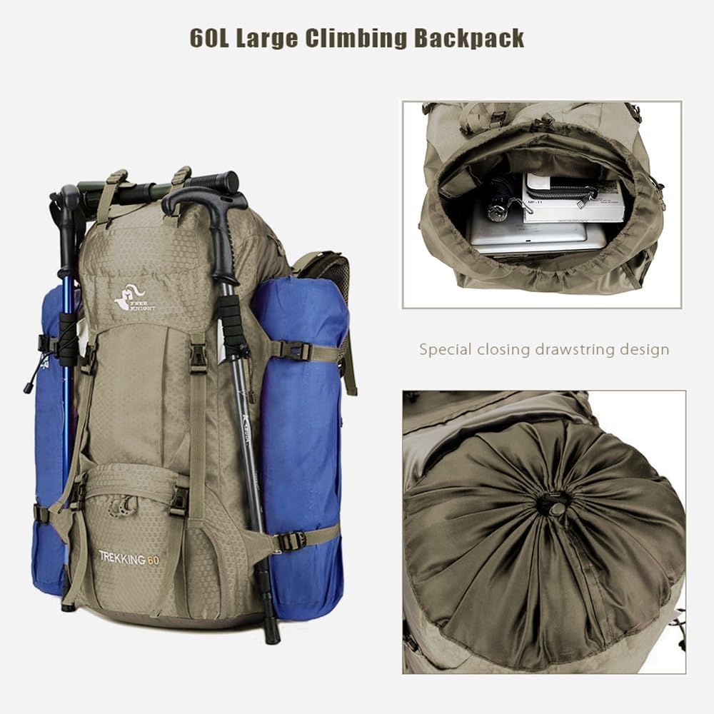 Bseash Zaino da Trekking 60L Impermeabile - immagine 5
