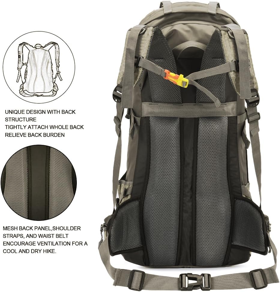 Bseash Zaino da Trekking 60L Impermeabile - immagine 7