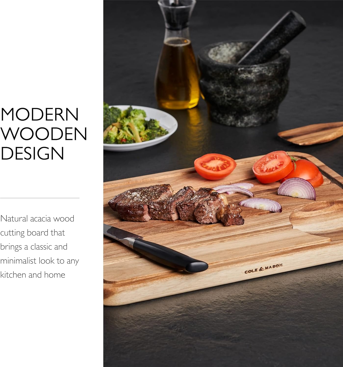 Cole & Mason Berden Tagliere da Cucina 467x347x29mm - immagine 5