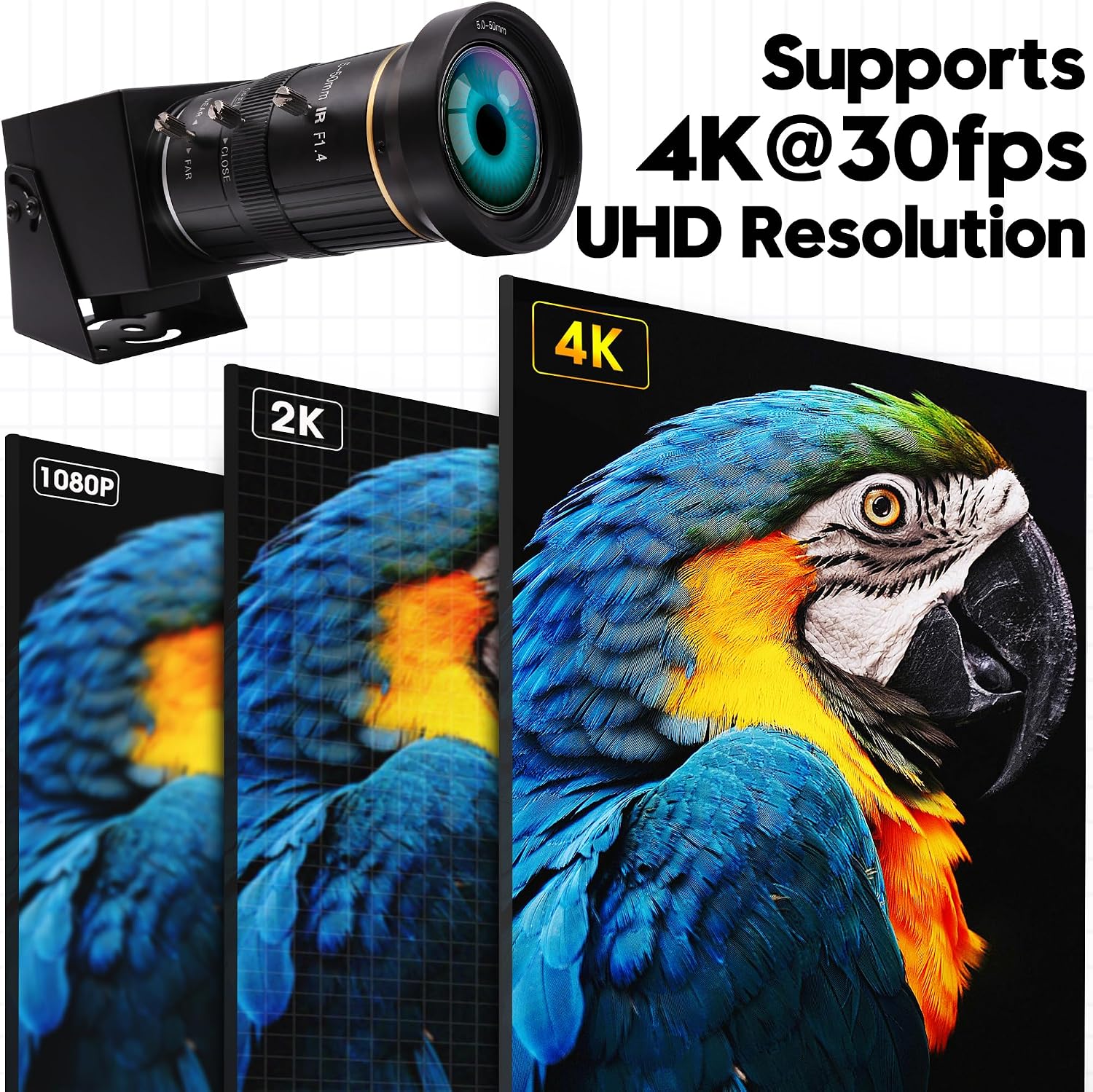 Elp Telecamera USB 4K HDMI con Zoom Ottico 10X | Velz