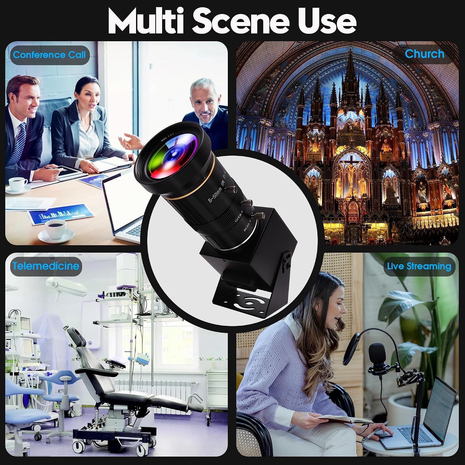 Elp Telecamera USB 4K HDMI con Zoom Ottico 10X | Velz