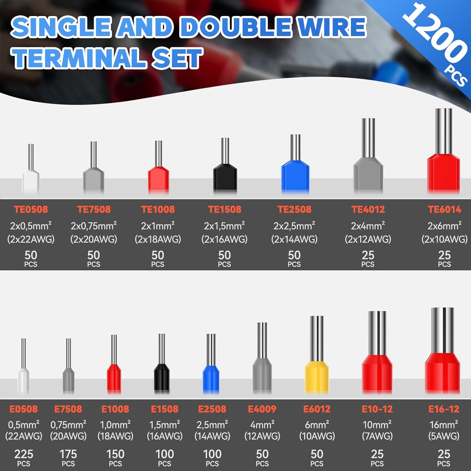 Preciva Terminali Elettrici 1200 Pezzi - immagine 2