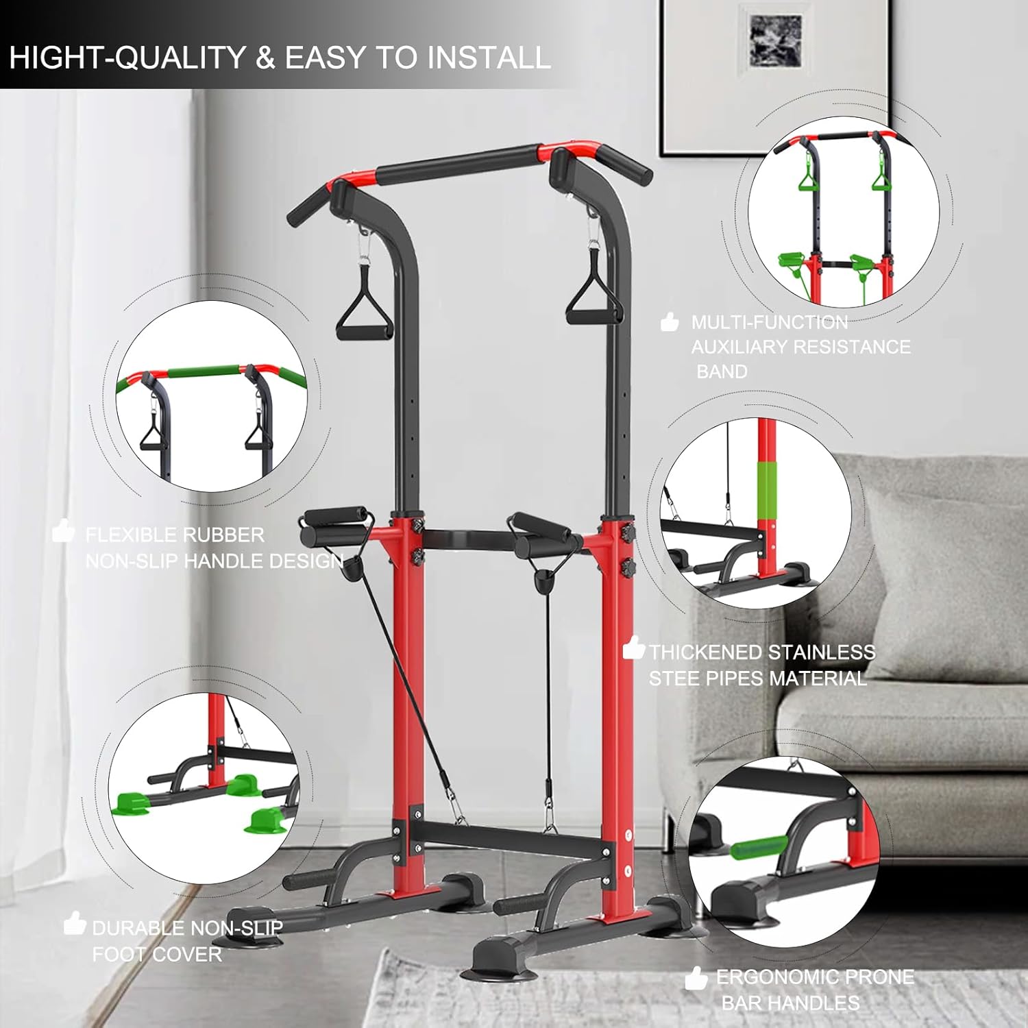 Leiblsufo Power Tower Station/Dip Station Stand - immagine 4