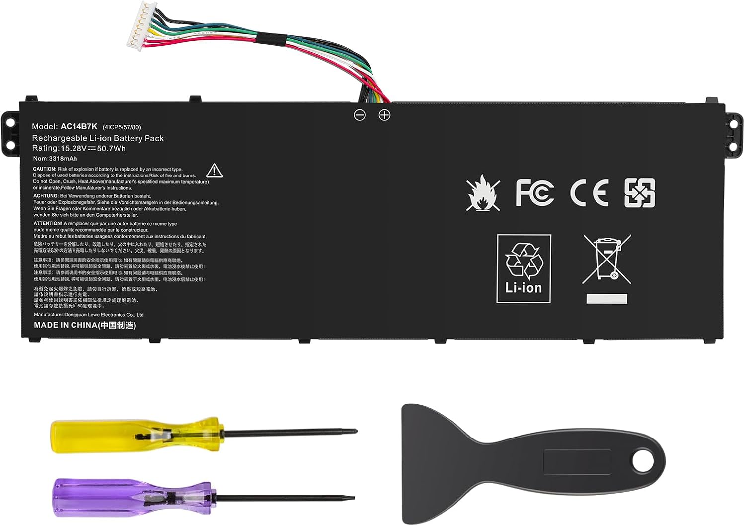 Asuncell Batteria per PC portatile Acer 15.28V/50.7Wh - immagine 1