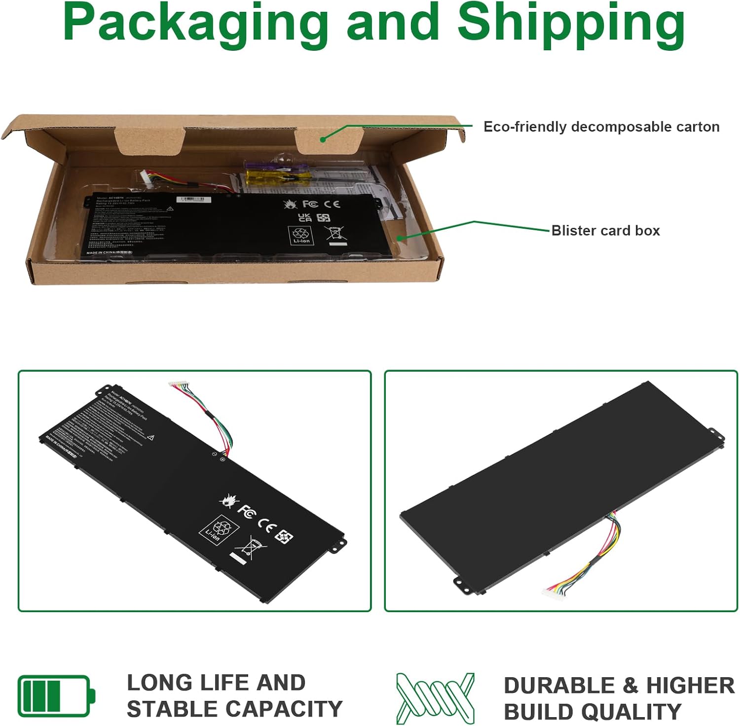 Asuncell Batteria per PC portatile Acer 15.28V/50.7Wh - immagine 6