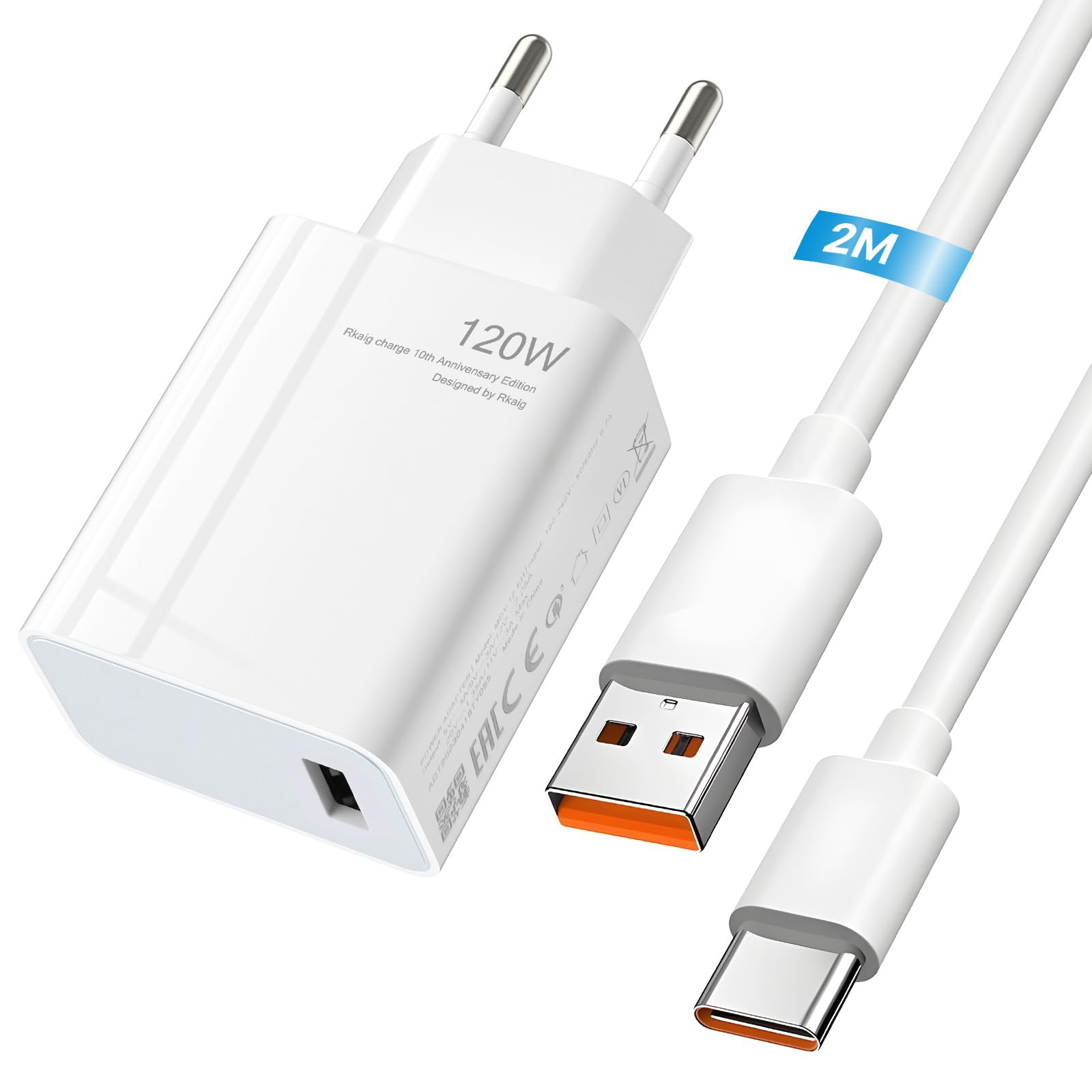 Caricatore USB Rapido 120W con Cavo USB-C 2M