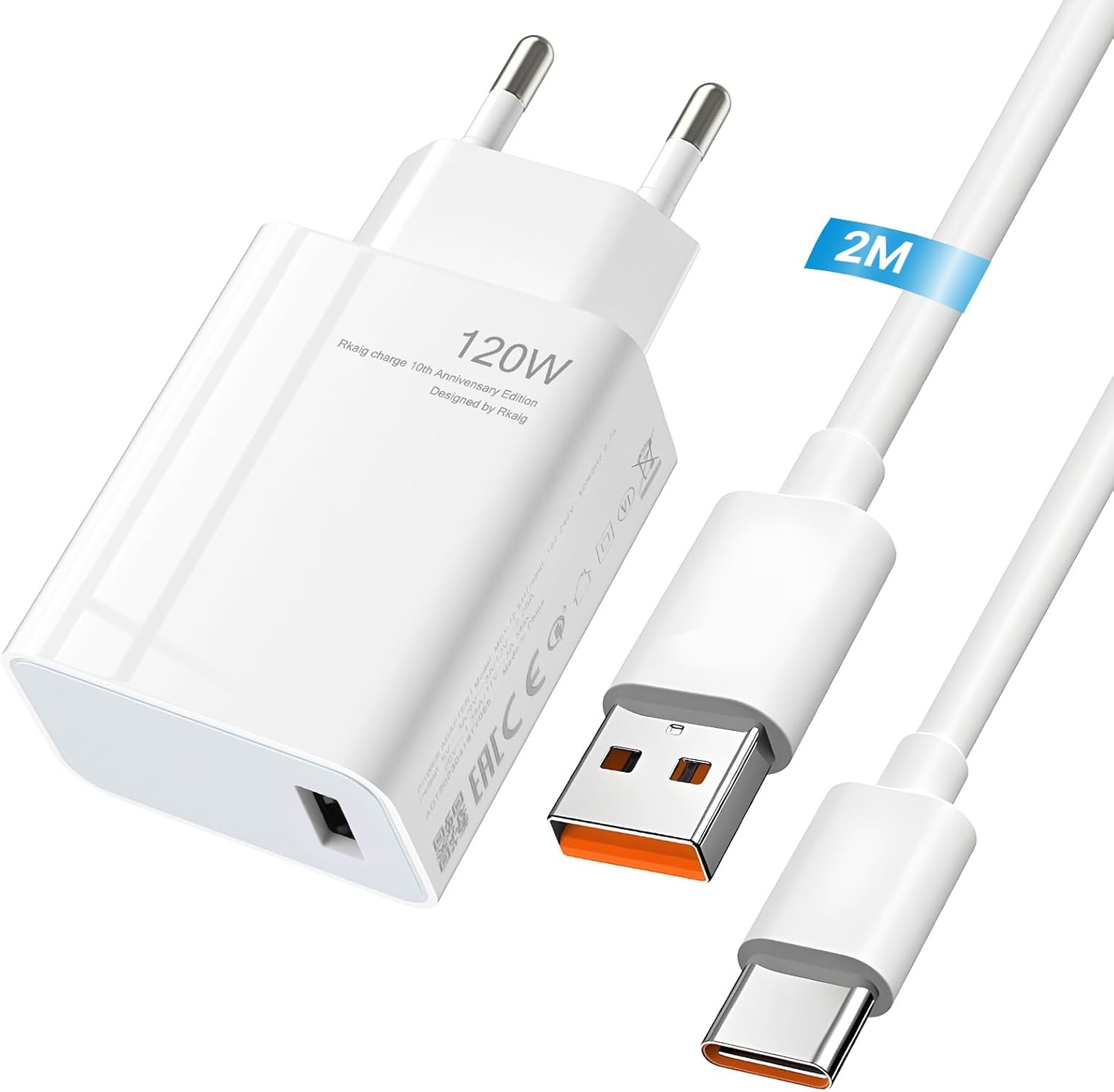 Caricatore USB Rapido 120W con Cavo USB-C 2M - immagine 1