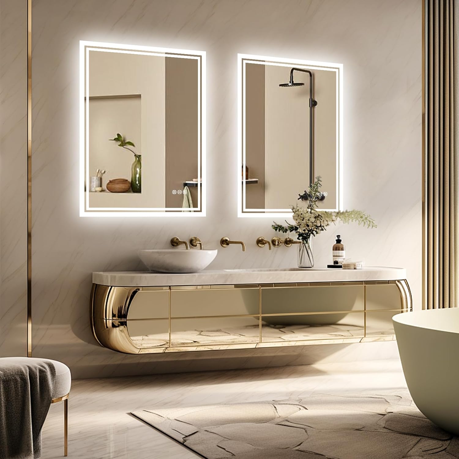 Luvodi Specchio Bagno Retroilluminato LED 50x70cm - immagine 3