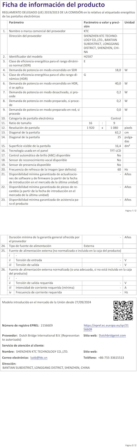 Ktc Gaming Monitor 24.5" Fast IPS FHD 400Hz - immagine 10