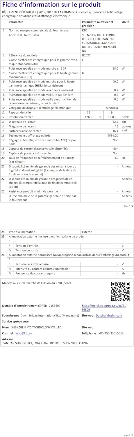 Ktc Gaming Monitor 24.5" Fast IPS FHD 400Hz - immagine 11