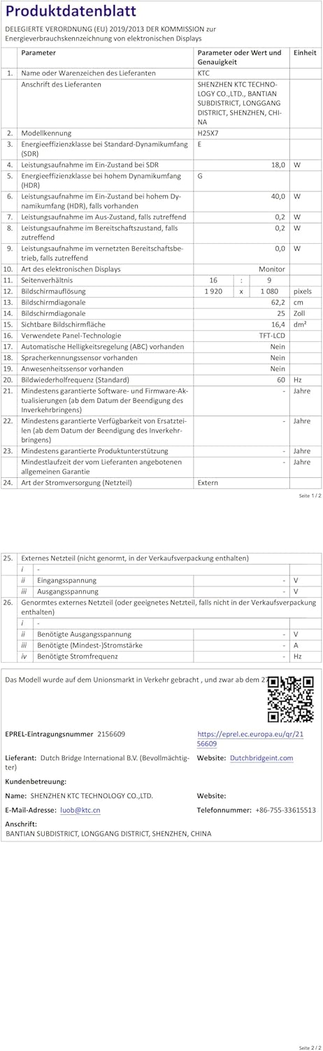 Ktc Gaming Monitor 24.5" Fast IPS FHD 400Hz - immagine 9