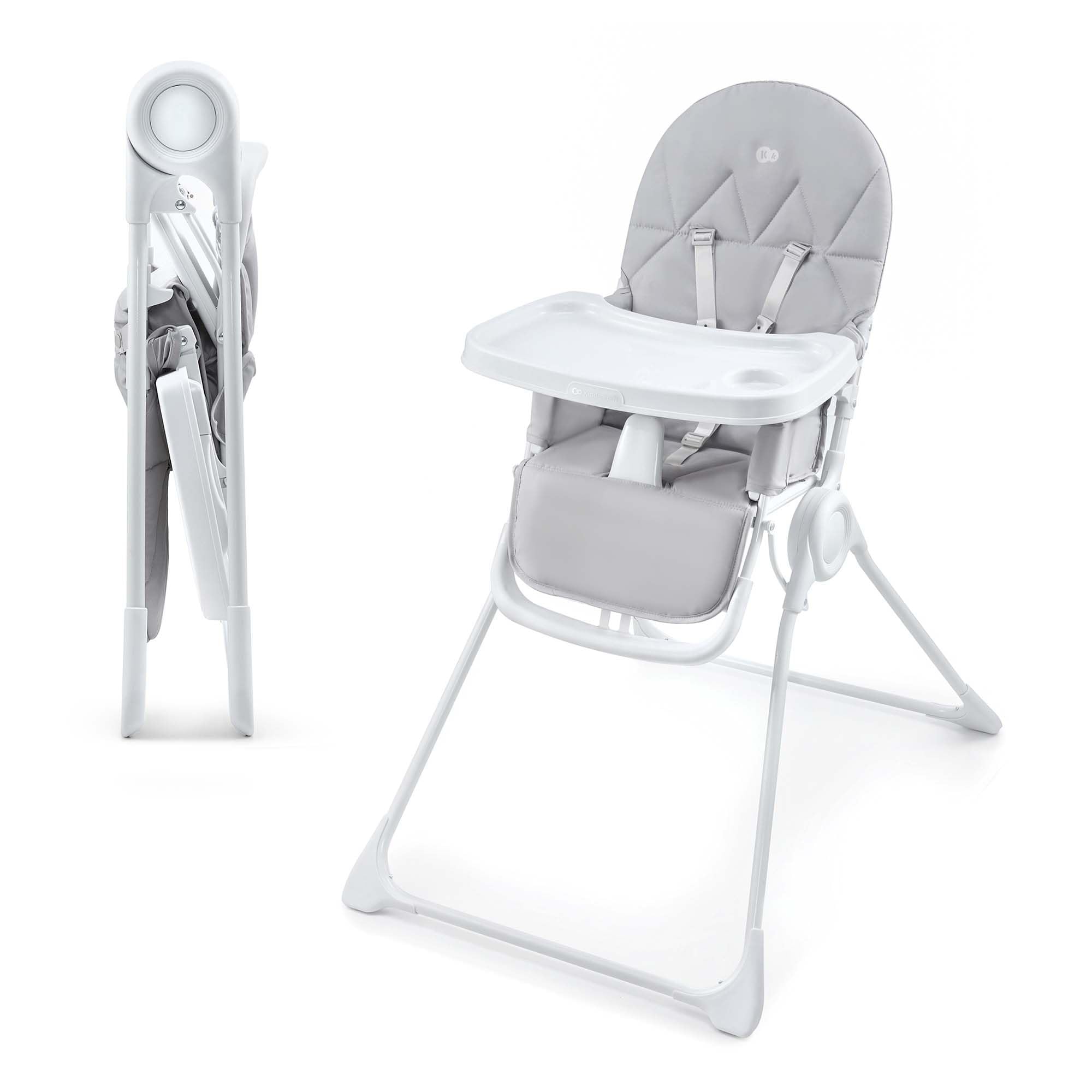 Kinderkraft BINCI Seggiolone Leggero e Pieghevole, Grigio Chiaro