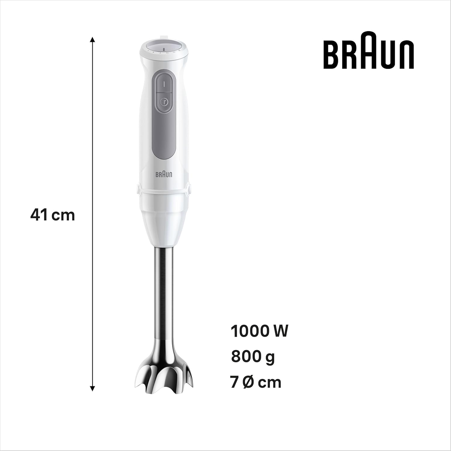 Braun MultiQuick5 MQ50.236M MINIPIMER 1000W, Bianco - immagine 7