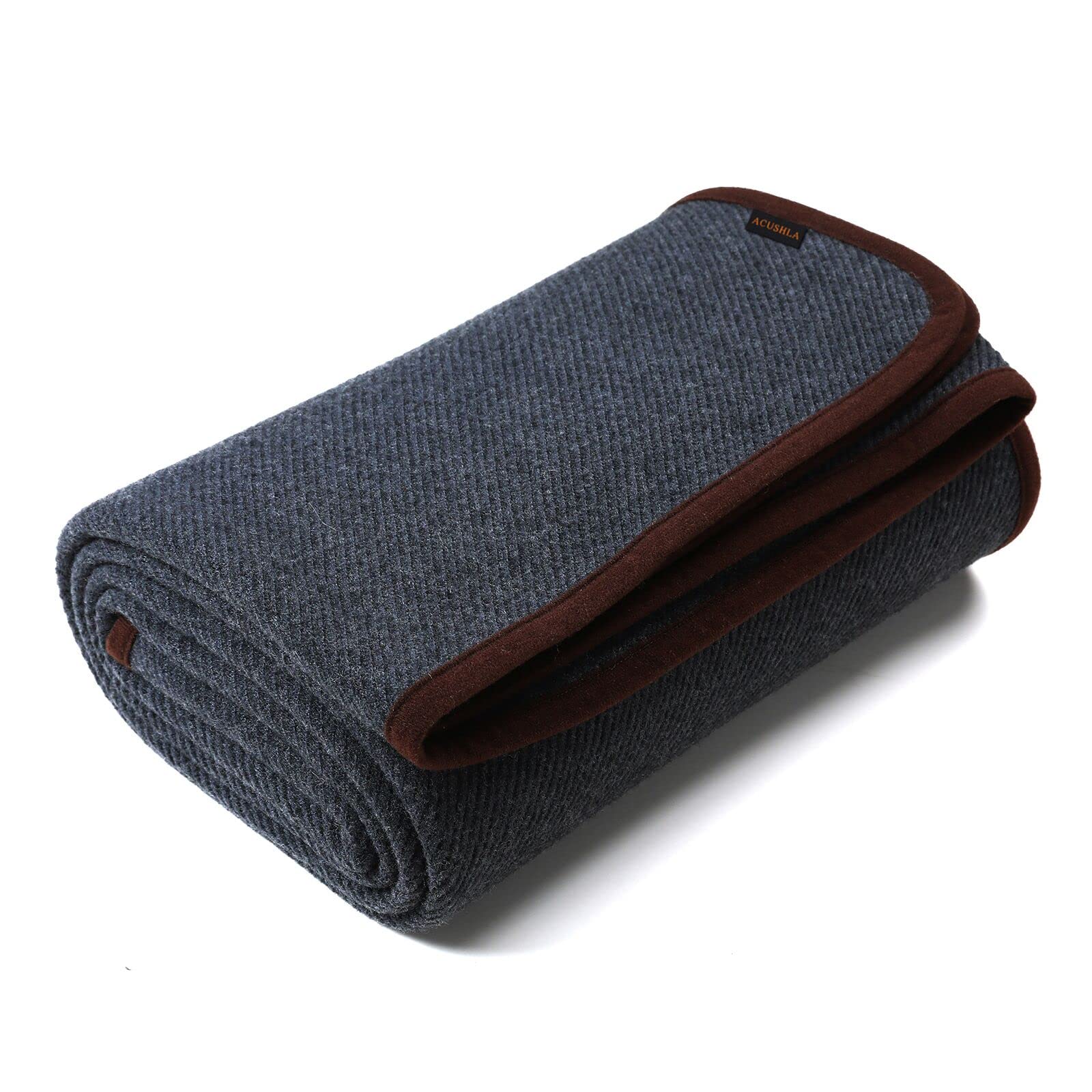 Acushla Coperta in Lana Merino 3,5 Libbre, Twill Grigio