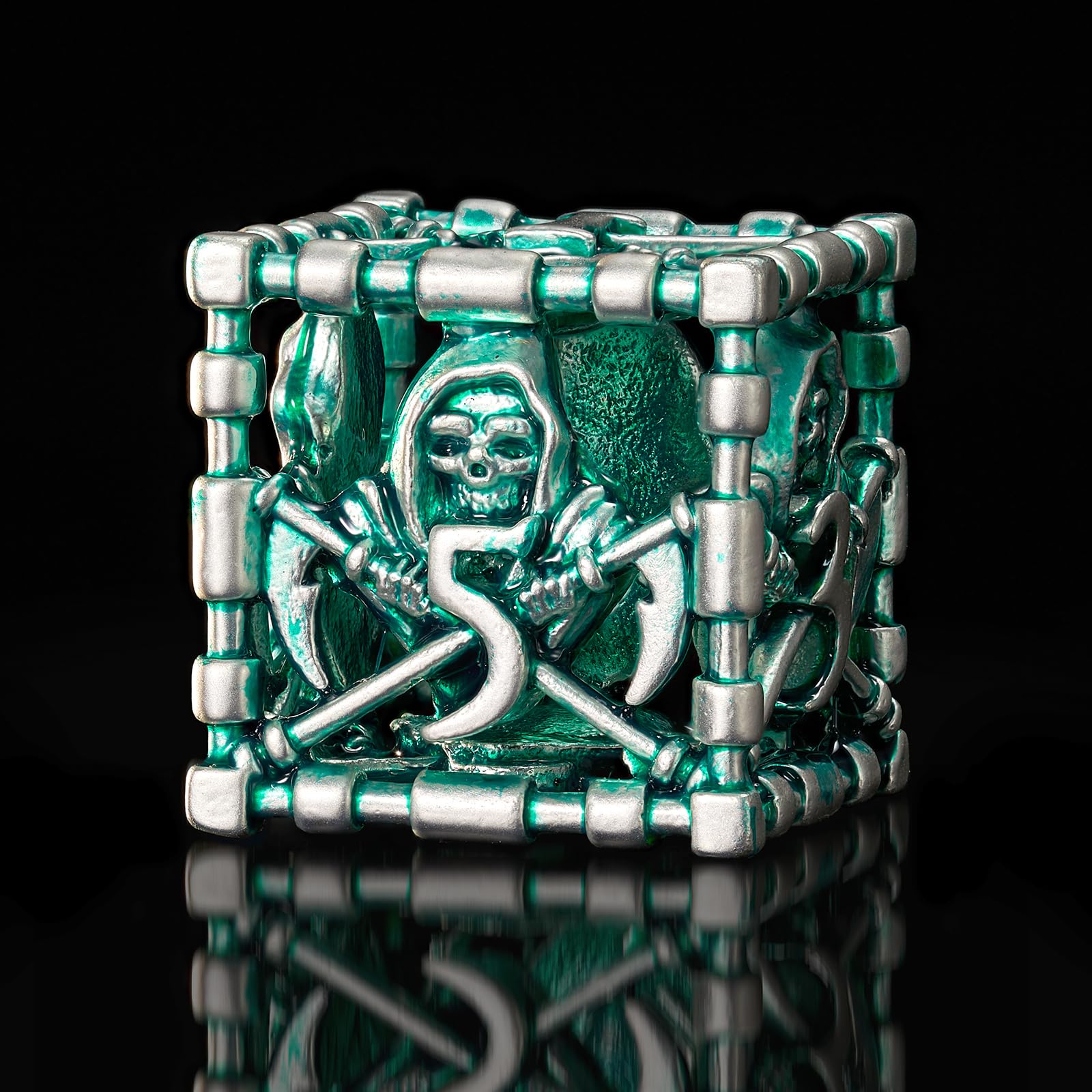 Hnccesg DND - Set di dadi poliedrici cavi in metallo