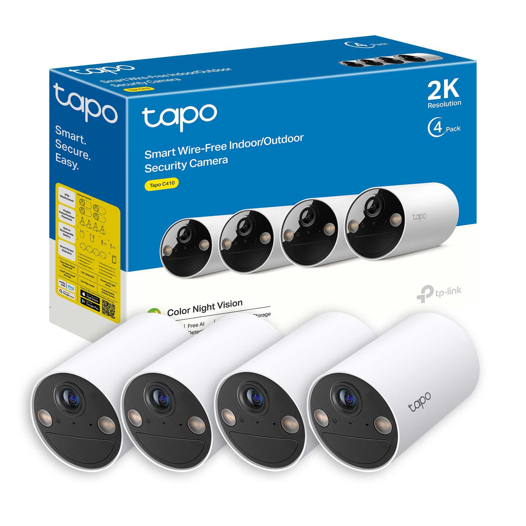 Tapo C410 Telecamera Wireless 2K 3MP (4 pz)