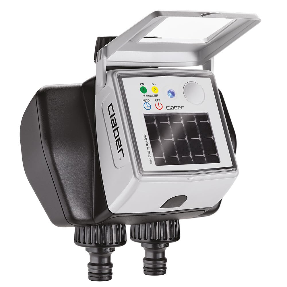 Claber Dual myAquaSolar - Programmatore a Rubinetto a Due Vie