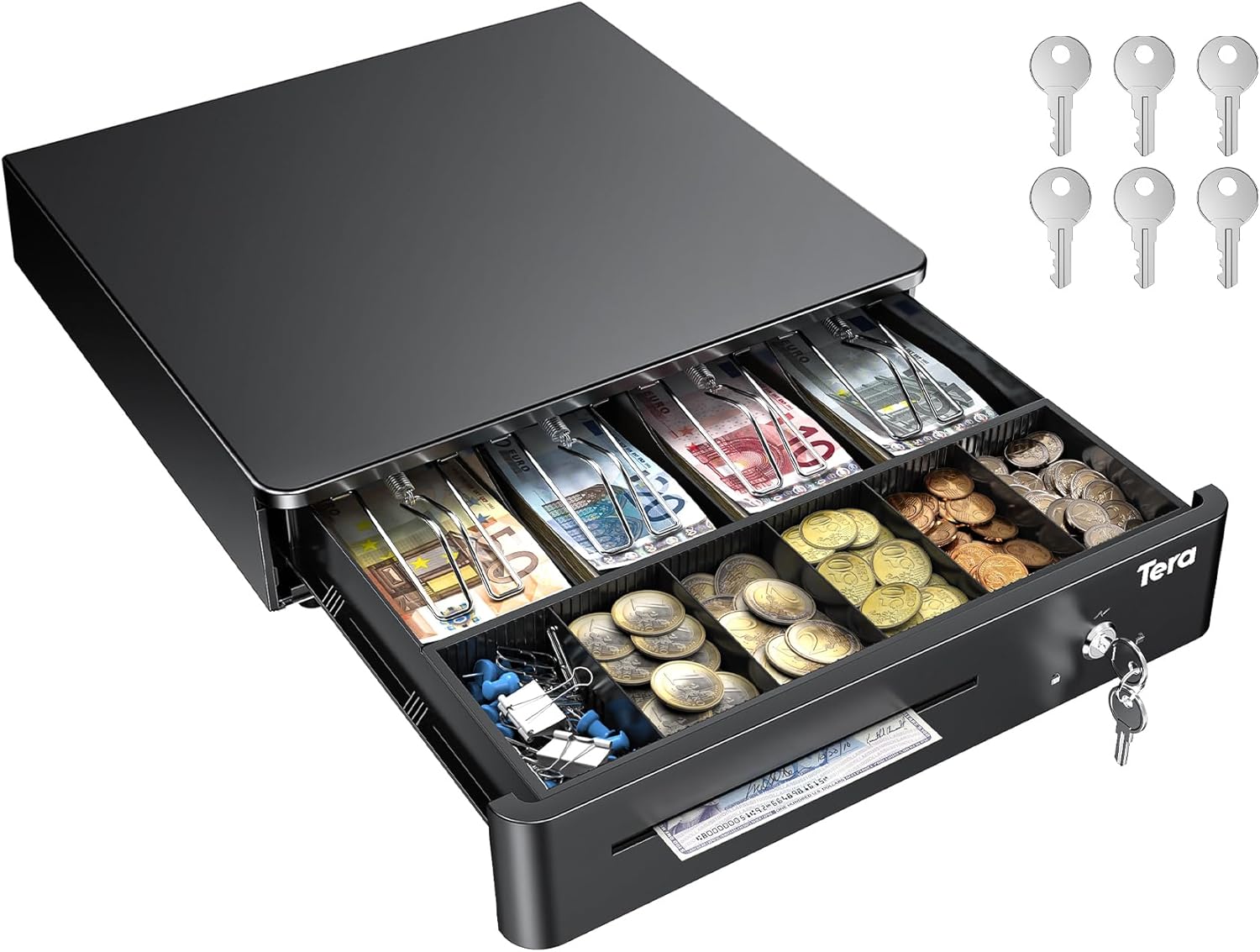 Tera Cassetto Portadenaro 4 Banconote 6 Monete