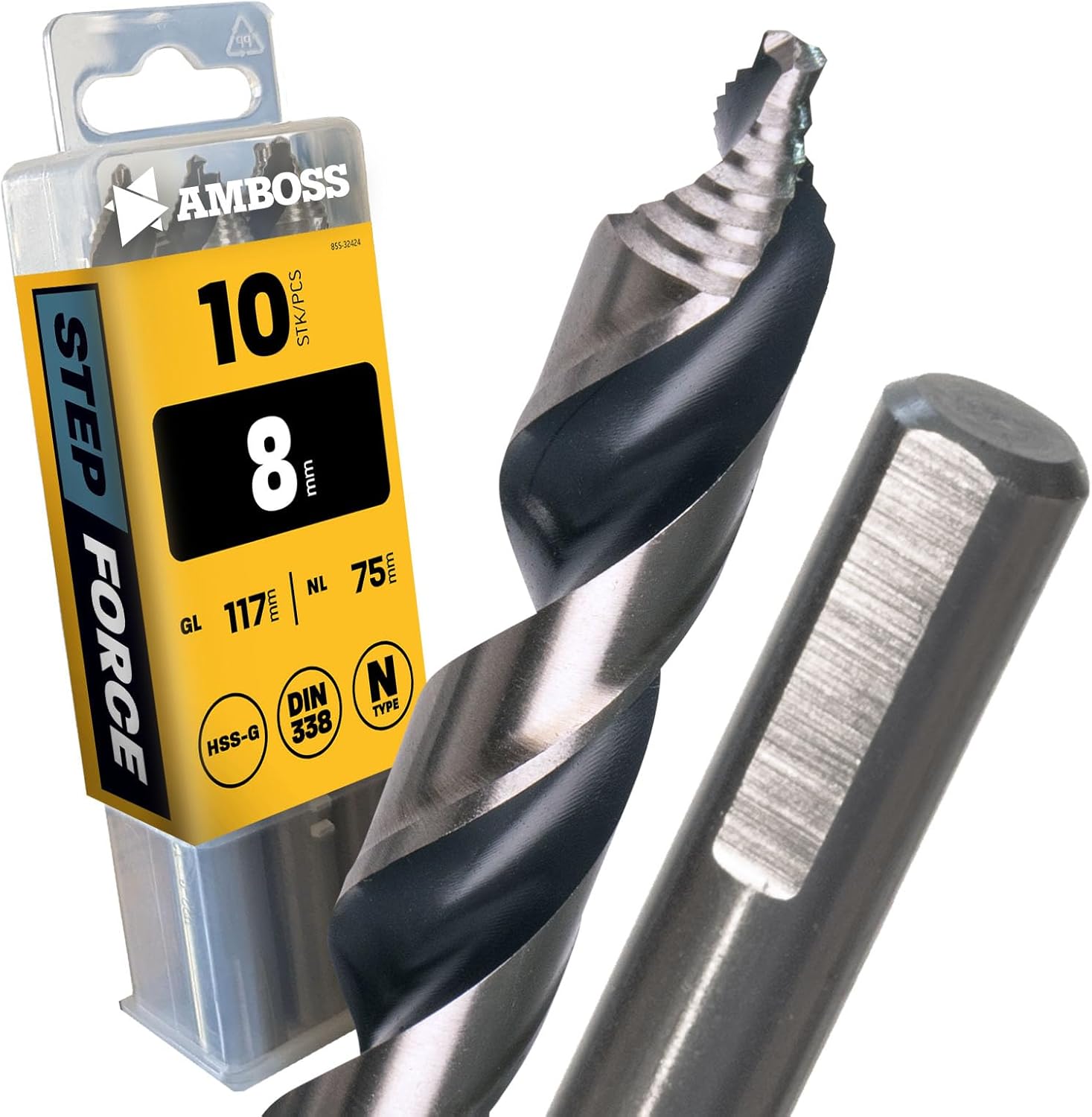 Amboss Werkzeuge® Punte Elicoidali Step Force Ø 8,0 mm - immagine 1