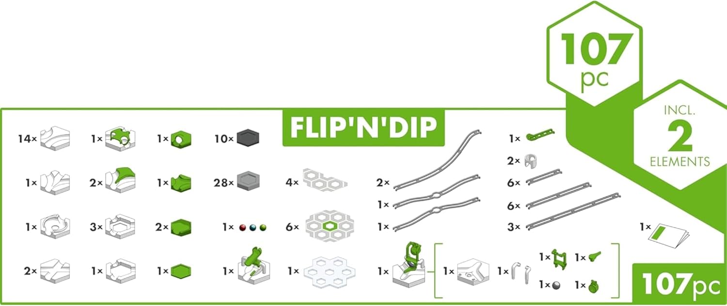 Ravensburger - Gravitrax Actionset FlipnDip 107 Pezzi - immagine 6